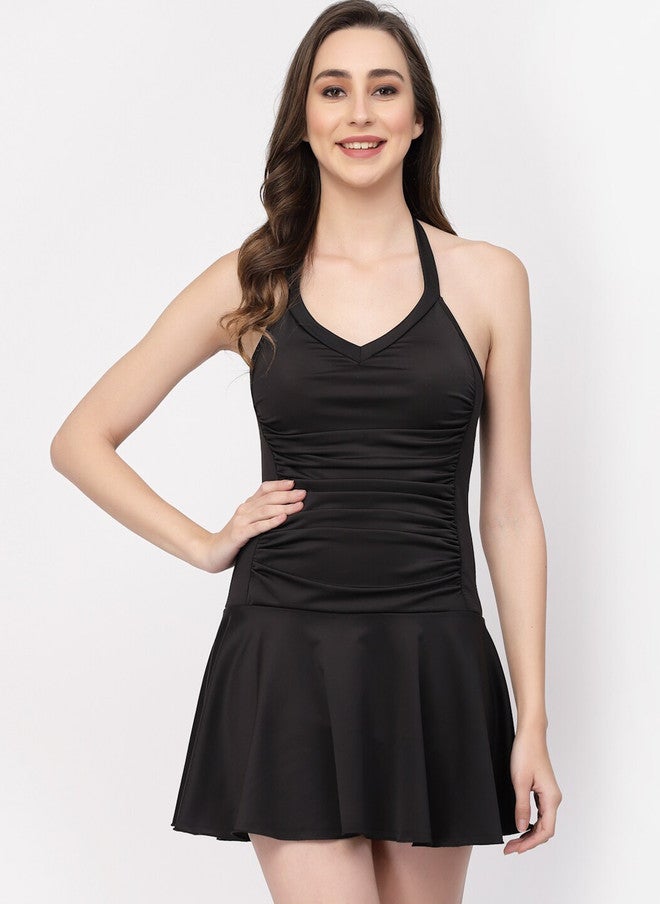 CUKOO Women Padded Halter Neck Swimming Dress - Image 1